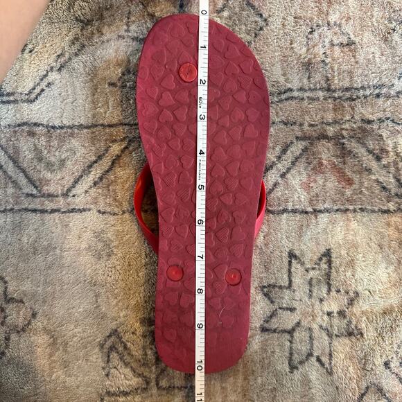 Brighton Pink Floral Flip Flops SZ 8 Classic Preppy Beach Shoes - Picture 3 of 7